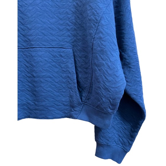 NWT, All In Motion Women’s Sz Med Blue Comfy Patterned Sweatshirt Kangaroo Pouch - Picture 4 of 13